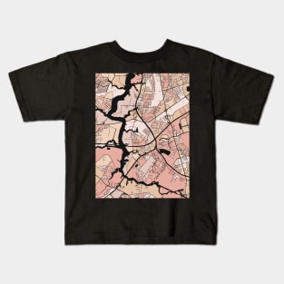 Chesapeake Map Pattern in Soft Pink Pastels Kids T-Shirt